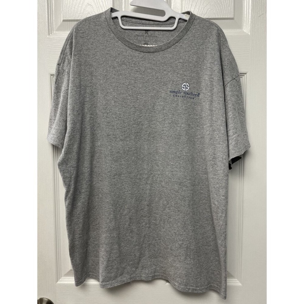 Simply Southern Grey Mermaids in the USA American Flag T-shirt Tee Shirt Size S